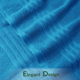 Casabella Towels 3 Pack Bath Sheets Large Bath Towel 80X140 Cm 100% Zero-Twist Cotton Highly Absorbent Towels Teal - thumbnail 4
