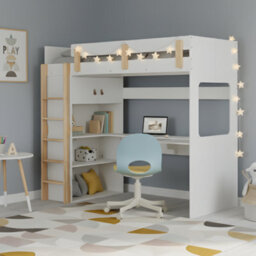 Nöa & Nani Noa & Nani High Sleeper Cabin Bed With Built In Desk And Storage In White Nells - thumbnail 1