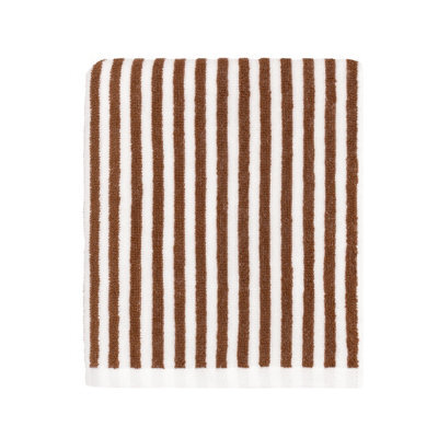 Yard Hebden Striped 100% Cotton Hand Towel, Pecan, 50 X 100Cm - image 1