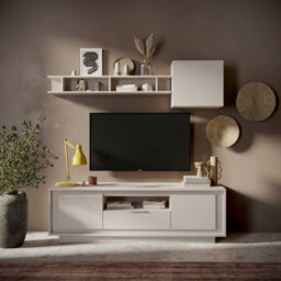 FurniComp LTD Furnicomp Berlin 2 Door 1 Drawer 180Cm Cashmere Tv Stand - thumbnail 4