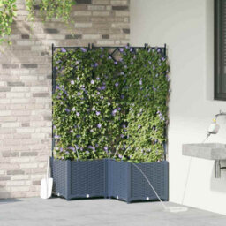 Berkfield Garden Planters Grey 80 X 80 X 142 Cm Steel - thumbnail 3
