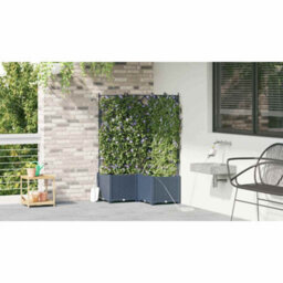 Berkfield Garden Planters Grey 80 X 80 X 142 Cm Steel - thumbnail 4