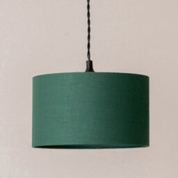 Valuelights Reni Forest Green Drum Shade 3 Drop Bar Matte Black Diner Ceiling Pendant Light - thumbnail 4