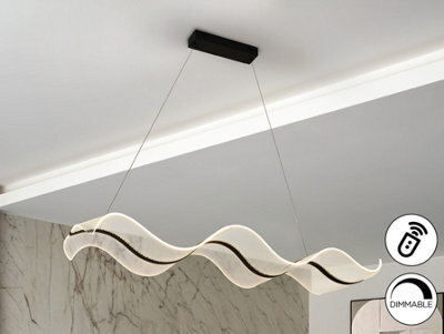 Luminosa Lighting Luminosa Olas Bar Pendant Ceiling Light Black Led 2700-5000K Remote Control - Uk Stock - image 1