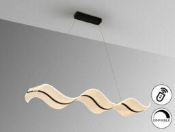 Luminosa Lighting Luminosa Olas Bar Pendant Ceiling Light Black Led 2700-5000K Remote Control - Uk Stock - thumbnail 3