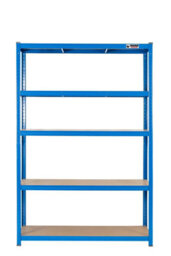Rhino Racking 180 X 120 X 60Cm - Blue - 5 Tier Boltless Heavy Duty Garage Shelving Unit - 1000Kg Load Weight - thumbnail 3