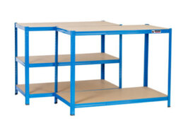 Rhino Racking 180 X 120 X 60Cm - Blue - 5 Tier Boltless Heavy Duty Garage Shelving Unit - 1000Kg Load Weight - thumbnail 6