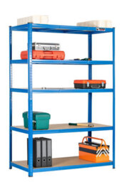 Rhino Racking 180 X 120 X 60Cm - Blue - 5 Tier Boltless Heavy Duty Garage Shelving Unit - 1000Kg Load Weight - thumbnail 5