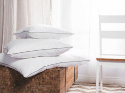 Beliani Bed Pillow Pelister Low Microfibre 50 X 60 Cm White - thumbnail 2