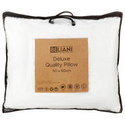 Beliani Bed Pillow Pelister Low Microfibre 50 X 60 Cm White - thumbnail 5