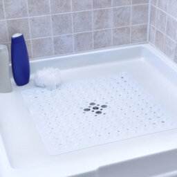 Ameha White Shower Mat Non Slip Anti Mould - 53X53Cm Square Rubber Bath Mat For Inside Shower With Strong Suction Cups Grip - thumbnail 3
