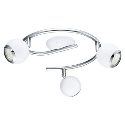 Elegant Flush 3 Spot Ceiling Light With White Chrome Finish And Gu10 Bulbs - image 1