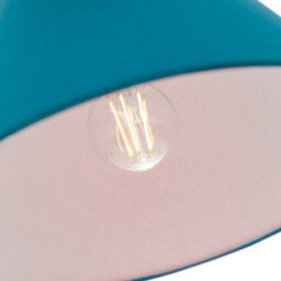 Happy Homewares 10 Inch Vivid Teal Cotton Coolie Shade For Table Lamp Or Pendant - thumbnail 2