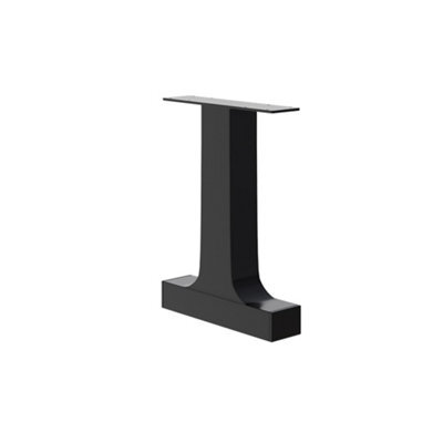 Garden Sanctuary 2Pcs Sleek Black Metal Furniture Legs For Table & Desk H 40Cm - image 1