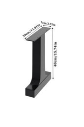 Garden Sanctuary 2Pcs Sleek Black Metal Furniture Legs For Table & Desk H 40Cm - thumbnail 6