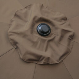 Sundaze 2.7M Taupe Garden Parasol Umbrella Sun Shade Canopy With Hand Crank Tilt Function - thumbnail 4