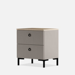 Heze Furniture Bella 2 Drawers Modern Loft Style Bedside Cabinet - thumbnail 2