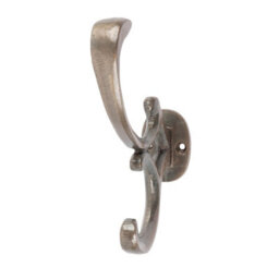 Hammer and Tongs Hammer & Tongs Ornamental Hat & Coat Hook - W30mm X H130mm - Raw - thumbnail 1