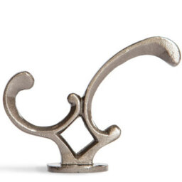 Hammer and Tongs Hammer & Tongs Ornamental Hat & Coat Hook - W30mm X H130mm - Raw - thumbnail 2