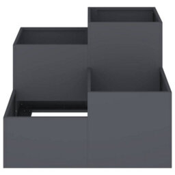 Berkfield Modern Garden Planter Anthracite 100 X 100 X 60 Cm Steel - thumbnail 6