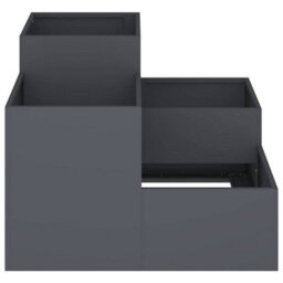 Berkfield Modern Garden Planter Anthracite 100 X 100 X 60 Cm Steel - thumbnail 7