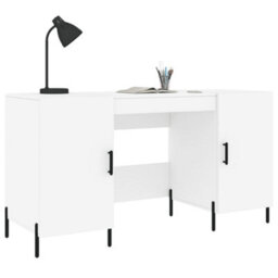 Berkfield Desk White 140X50X75 Cm Engineered Wood - thumbnail 3