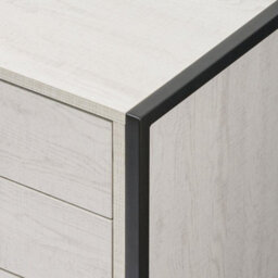 Alva White Oak 3 Drawer Bedside Table Chest Nightstand Bedroom Furniture Storage - thumbnail 8