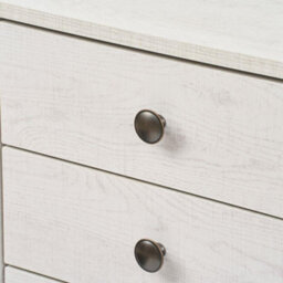 Alva White Oak 3 Drawer Bedside Table Chest Nightstand Bedroom Furniture Storage - thumbnail 7