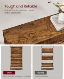 LEDREM Shoe Cabinet 3 Flip Doors, 4 Tier Shoe Rack, With 1 Open Compartment,for Narrow Entrance,rustic Brown - thumbnail 5