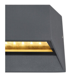 Luminosa Lighting Luminosa Honna Outdoor Up Down Wall Lamp Anthracite Ip54 Clear Glass Shade Led 3000K - thumbnail 4