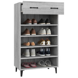 Berkfield Shoe Cabinet Grey Sonoma 60X35X105 Cm Engineered Wood - thumbnail 4