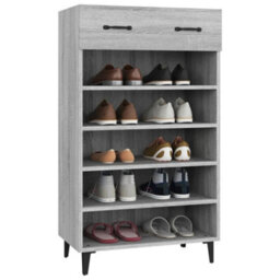 Berkfield Shoe Cabinet Grey Sonoma 60X35X105 Cm Engineered Wood - thumbnail 5