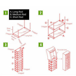 10 Tier Shoes Cabinet Storage Organiser Shoe Rack Stand Holds 27 Pairs - thumbnail 2