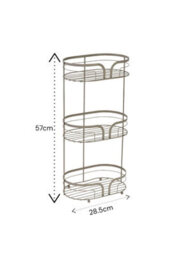 Showerdrape Beige Bathroom Accessory Set Floor Caddy With Toilet Brush And Holder - thumbnail 3
