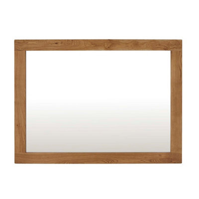 Zelah Oak 120Cm Large Wall Mirror - By Roseland Furniture - image 1