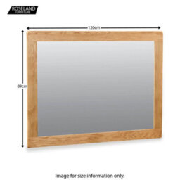 Zelah Oak 120Cm Large Wall Mirror - By Roseland Furniture - thumbnail 7