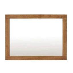 Zelah Oak 120Cm Large Wall Mirror - By Roseland Furniture - thumbnail 1