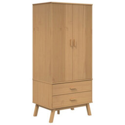 Vidaxl Wardrobe Olden Brown 76.5X53X172 Cm Solid Wood Pine - thumbnail 2