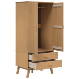 Vidaxl Wardrobe Olden Brown 76.5X53X172 Cm Solid Wood Pine - thumbnail 6