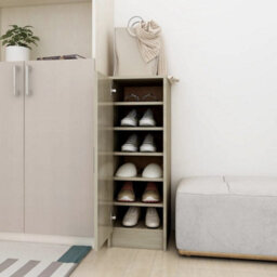 Walplus Shoe Cabinet Sonoma Oak 32X35X92 Cm Engineered Wood