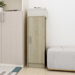 Walplus Shoe Cabinet Sonoma Oak 32X35X92 Cm Engineered Wood - thumbnail 3