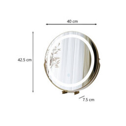 CARME Home Zara Gold Touch Sensor Led Light Mirror - thumbnail 3