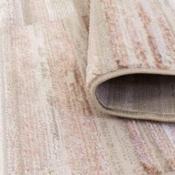 The Rug Edit Ritz Metallic Stripe Pink Living Room Rug - 120X160Cm - thumbnail 6