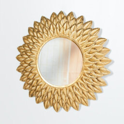 Ayla Round 48Cm Sunflower Gold Finish Wall Mirror - thumbnail 2