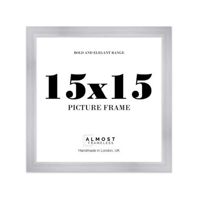 "19X19"" Silver Picture Frame - 19X19"" Square Frame With 18X18"" Mount For 19X19""/18X18"" Pictures Vintage Style Gallery Wall, 1 Pack" - image 1