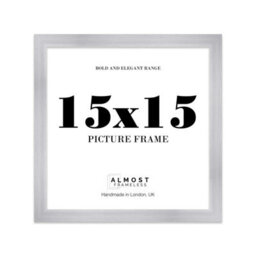 "19X19"" Silver Picture Frame - 19X19"" Square Frame With 18X18"" Mount For 19X19""/18X18"" Pictures Vintage Style Gallery Wall, 1 Pack" - thumbnail 1