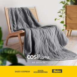 Cosi Home Fleece Electric Heated Throw - Grey - thumbnail 8