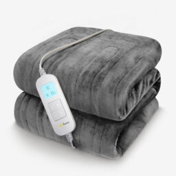 Cosi Home Fleece Electric Heated Throw - Grey - thumbnail 5