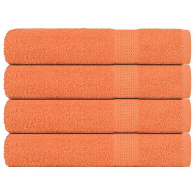 Berkfield Sauna Towels 4 Pcs Orange 80X200 Cm 360 Gsm 100% Cotton - image 1