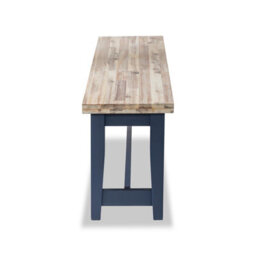 Statement Furniture Florence Solid Acacia Hardwood Dining Bench 140Cm - Navy Blue - thumbnail 3